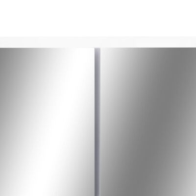 vidaXL LED Bathroom Mirror Cabinet White 31.5"x5.9"x23.6" MDF