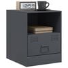 vidaXL Bedside Cabinet Set of 2 Anthracite Cold-rolled steel