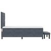 vidaXL Box Spring Bed with Mattress Dark gray 31.5" x 78.7" Velvet