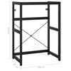 vidaXL Bathroom Washbasin Frame Black Powder-coated iron 23.2x15.0x32.7 in