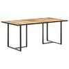 vidaXL Dining Table Natural Mango Wood Solid mango wood, powder-coated iron