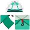 vidaXL Beach Tent 2-Person Sea Green Quick Release Waterproof