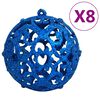 vidaXL 111 Piece Christmas Bauble Set Blue Polystyrene