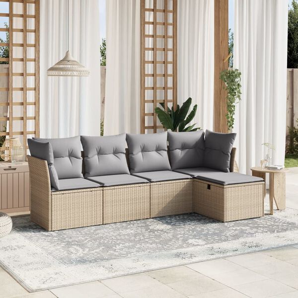 vidaXL Garden Sofa Set Mix Beige