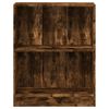 vidaXL Bookshelf Smoked Oak Engineered Wood Compact Bookshelf