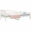 vidaXL Day Bed White Solid pine wood Twin Day Bed Rectangular