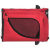 vidaXL Pet Bike Trailer Red and Black Oxford fabric, iron, PVC Small
