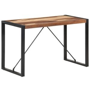vidaXL Dining Table Brown Solid Acacia wood Industrial Dining Table