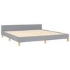 vidaXL Bed Frame With Headboard Light Gray