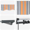 vidaXL Retractable Awning Multicolour 196.85" x 118.11