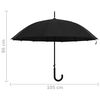 vidaXL Umbrella Black 190T PG, Fiberglass, Metal Standard Portable