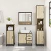 vidaXL Bathroom Furniture Set Sonoma Oak Engineered Wood, Metal Large
