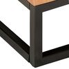 vidaXL Side Table Set of 2 Natural and black Solid Acacia Wood Small