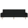 vidaXL Sofa Bed Black Polyester, Wood, Plastic, Foam Medium