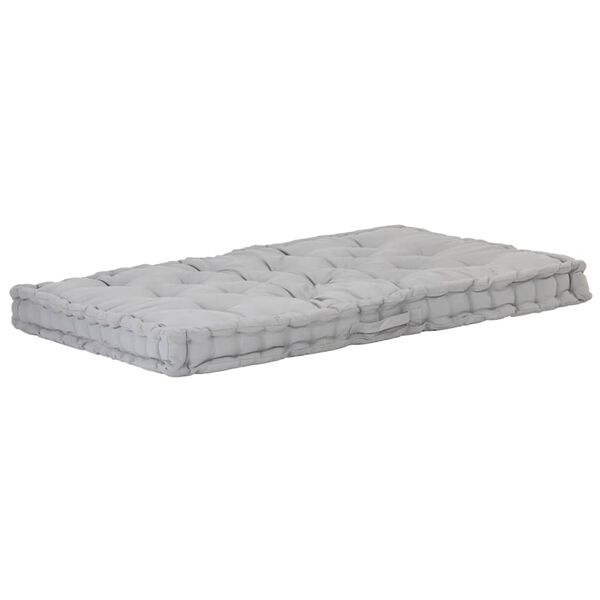vidaXL Pallet Cushion Grey 100% cotton and cotton blend filling