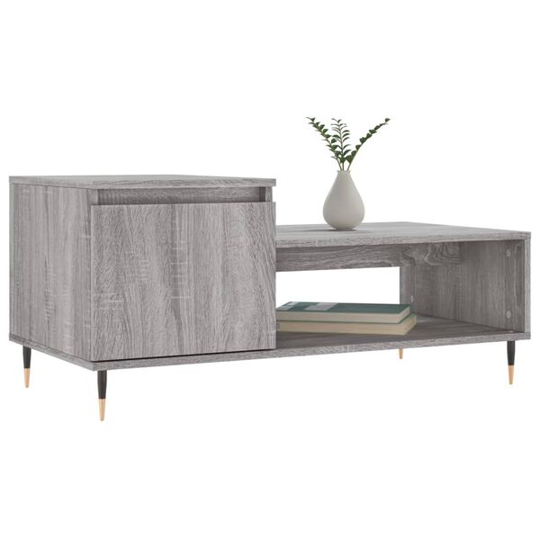 vidaXL Coffee Table Gray Sonoma Engineered wood Medium Coffee Table