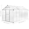 vidaXL Greenhouse Transparent Aluminum frame Large
