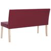vidaXL Bench Wine Red Solid pine wood, faux leather Standard Durable