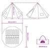 vidaXL Family Tipi Tent Folding Blue and Grey 560 x 560 x 300 cm