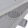 vidaXL Linear Shower Drain Bubble 28.74x5.51" Stainless Steel