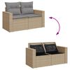 vidaXL Garden Sofa Set Beige & Light Gray