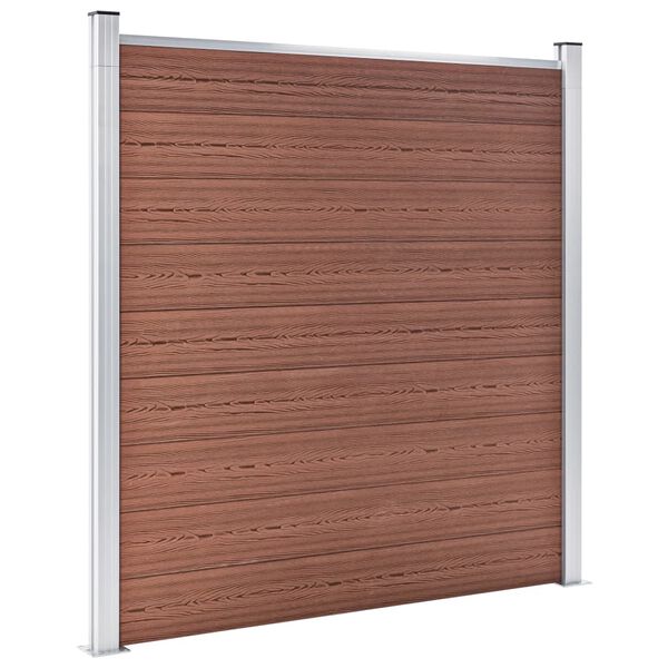 vidaXL Garden Fence WPC 70.9"x73.2" Brown