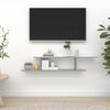 vidaXL Wall-mounted TV Shelf Grey sonoma Engineered Wood
