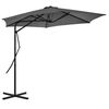 vidaXL Garden Parasol Anthracite Polyester, Steel Large Rotatable