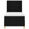 vidaXL Box Spring Bed with Mattress Black 31.50 x 78.74 in Fabric