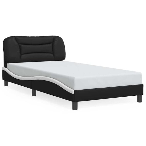 vidaXL Bed Frame Black and White
