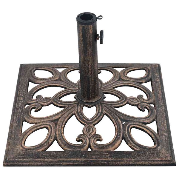vidaXL Umbrella Base Bronze Cast iron Medium Umbrella Base Square