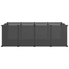 vidaXL Animal Cage Black PP plastic panels, steel frames