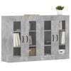 vidaXL Wall Mounted Cabinet Set of 2 Concrete gray