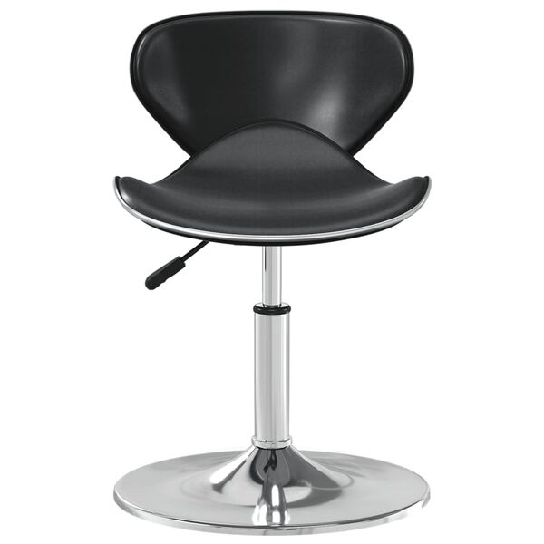 vidaXL Bar Stool Black Faux leather, chromed steel Adjustable Swivel