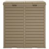 vidaXL Outdoor Garbage Bin Light Brown 30.7"x16.1"x33.9" Polypropylene