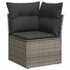 vidaXL Garden Sofa Set Grey PE rattan Medium Modular Garden Sofa Set
