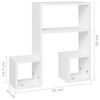 vidaXL Wall Shelf Set of 2 White Engineered wood 19.7x5.9x19.7 in