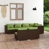 vidaXL Garden Lounge Set Brown, Green