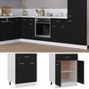 vidaXL Drawer Bottom Cabinet Black Engineered wood 23.6x18.1x32.1 in