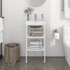vidaXL Washbasin Frame With Basin White Ceramic basin