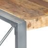 vidaXL Dining Table Rough Mango Wood Powder-Coated Steel 55.1 in Square