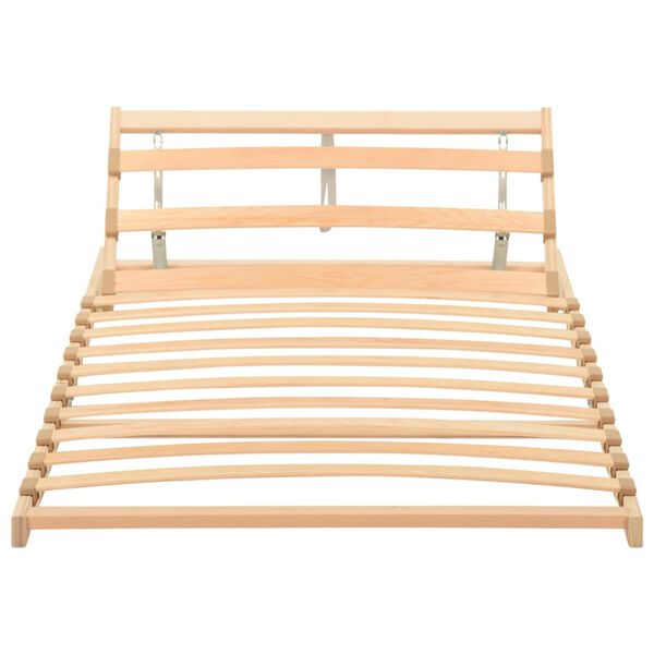vidaXL Slatted Bed Base Beechwood Color Solid beechwood Single