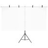 vidaXL T-Shape Background Stand Black 79.1 x 23.6 x (27.6-78.7) "
