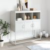 vidaXL Sideboard White Cold-rolled steel Medium Sideboard Rectangular