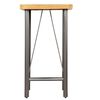 vidaXL Table Natural Wood, Grey Solid reclaimed teak, Powder-coated steel