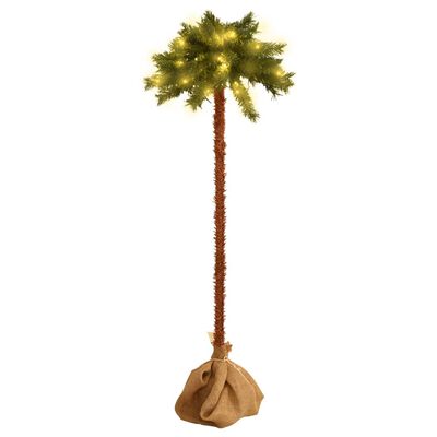 vidaXL Artificial Palm Tree with LEDs 70.9"