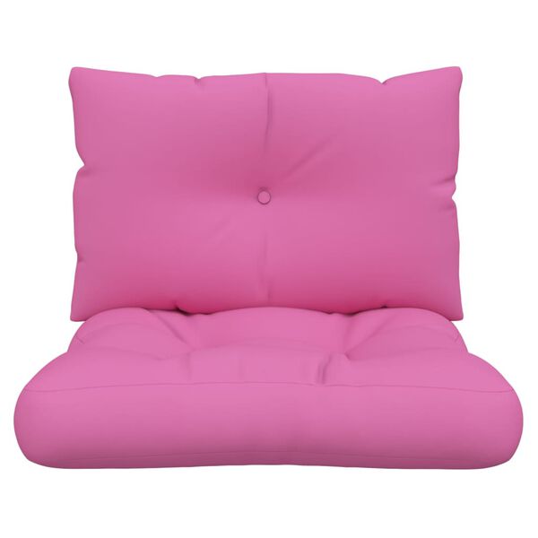 vidaXL Pallet Cushions 2 pcs Pink Oxford Fabric