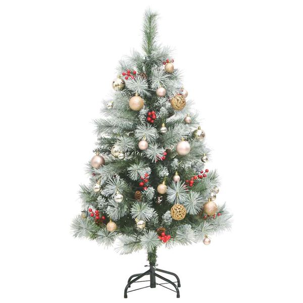 vidaXL Artificial Hinged Christmas Tree 150 LEDs & Ball Set 59.1"