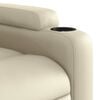 vidaXL Electric Massage Recliner Chair Cream Faux leather, metal, plywood