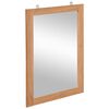 vidaXL Mirror Natural wood Solid teak wood and glass 19.7 x 27.6 in